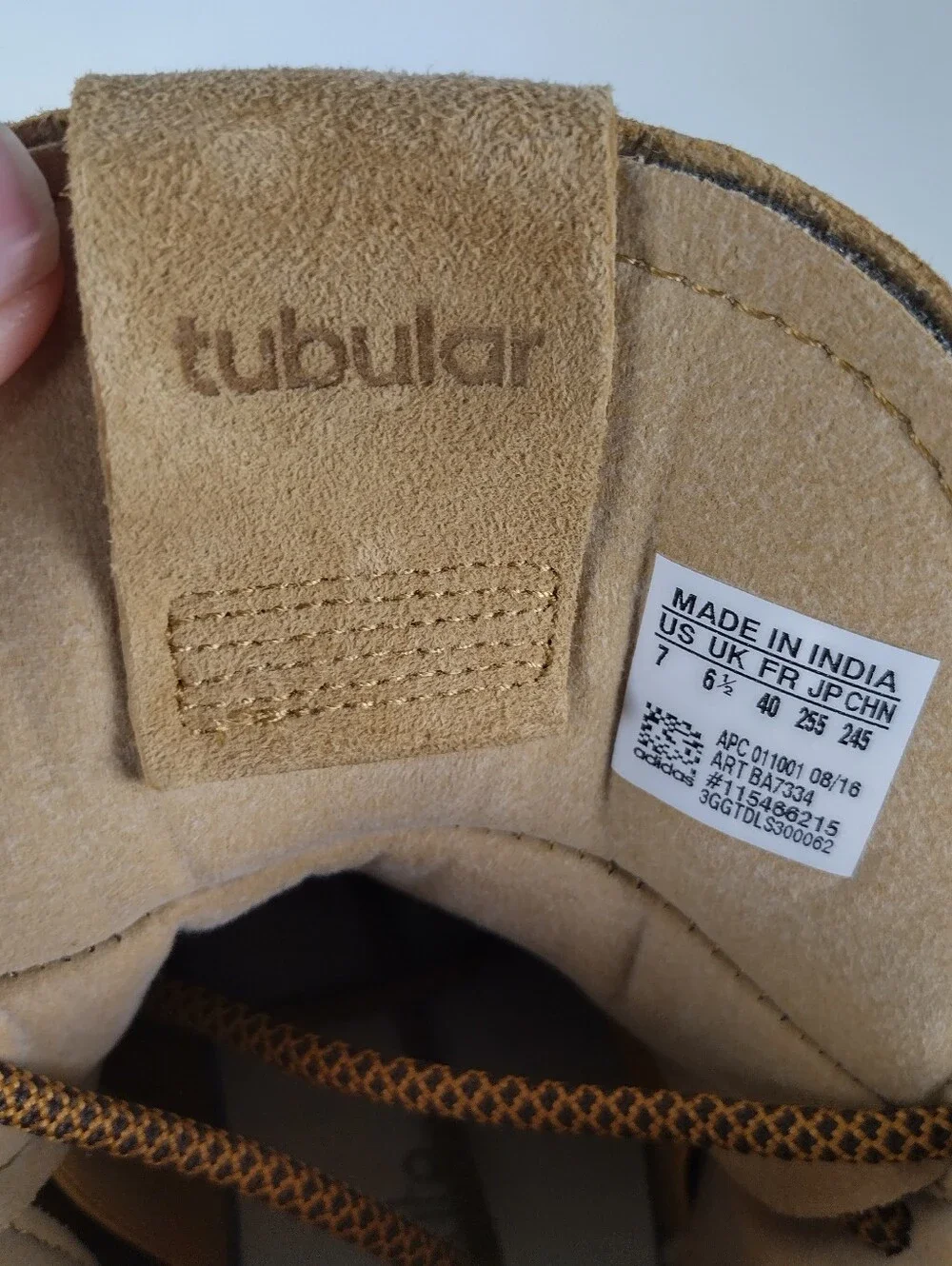 Adidas Tubular Invader Strap Men’s Size 7 Shoes Linen Khaki Rope Tie Swaude